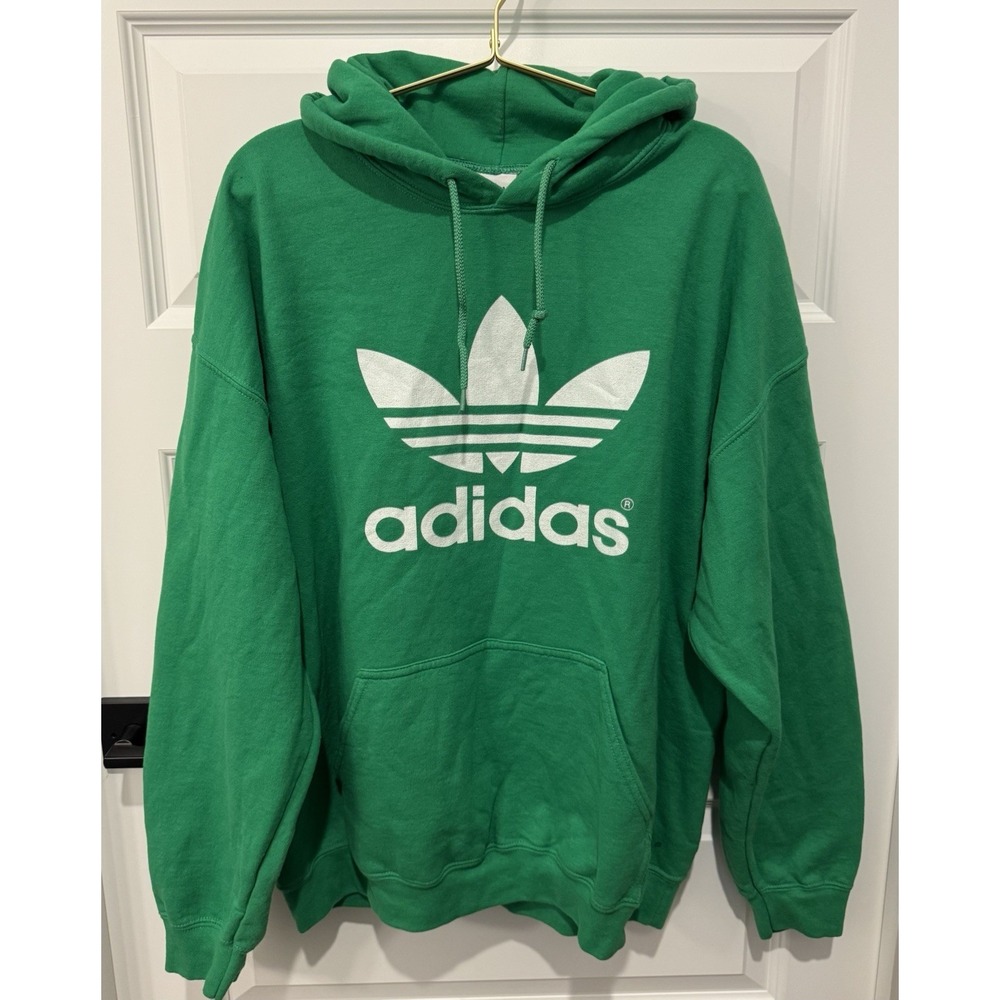 ADIDAS Men's Women's Unisex Green Hoodie Pullover XL Sweatshirt